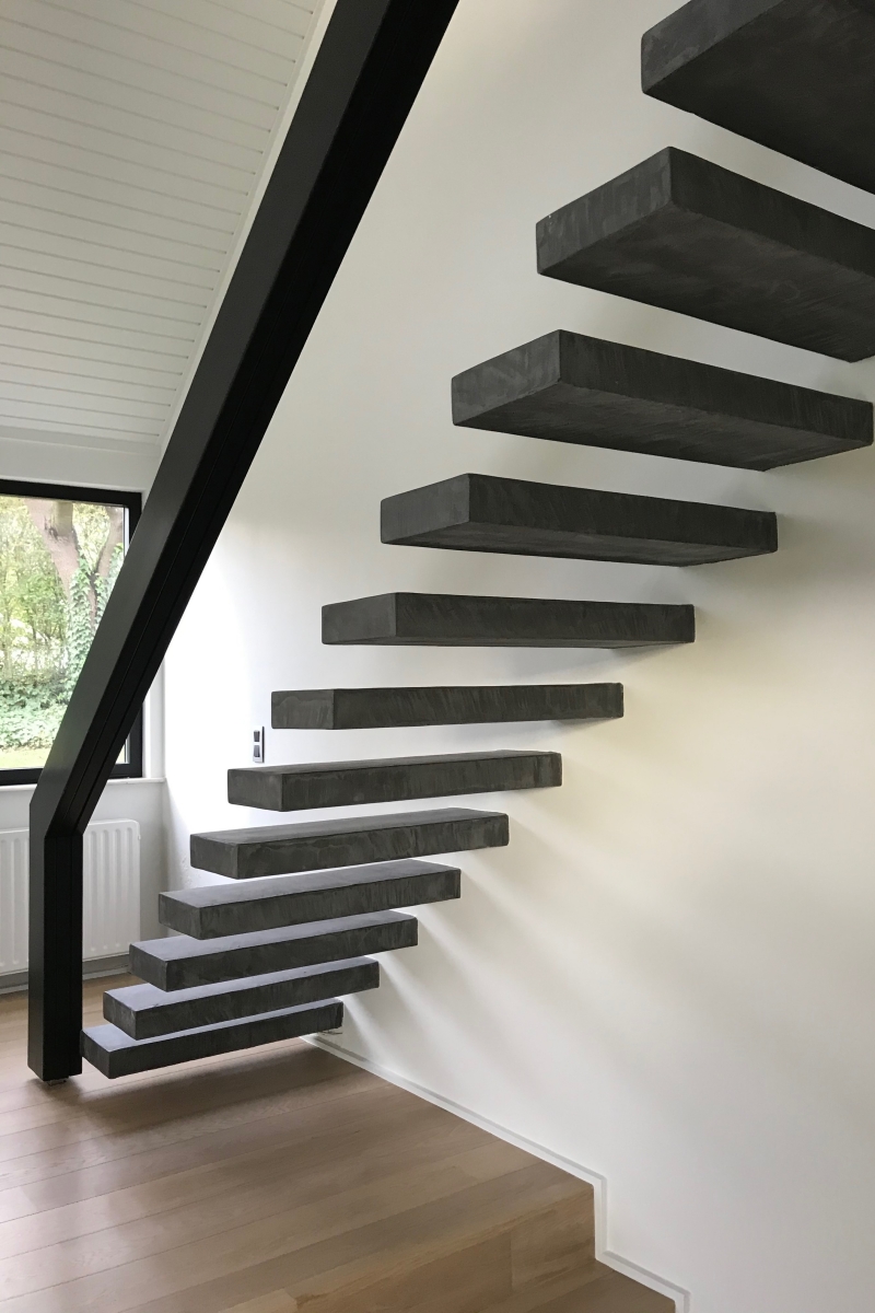 Réalisation escaliers design en Mortex et résine époxy 2- MadebyFDK